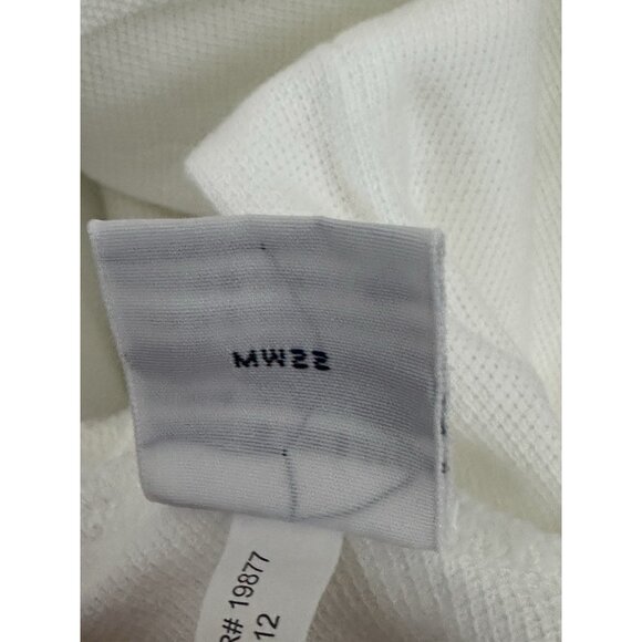 VTG Polo Ralph Lauren Big Logo #3 Rugby Polo Shirt Y2K Large All White Big Pony - Picture 10 of 10